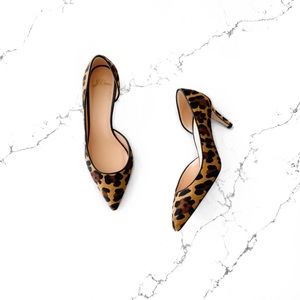 J. Crew Colette d'Orsay Pumps in Leopard Calf Hair